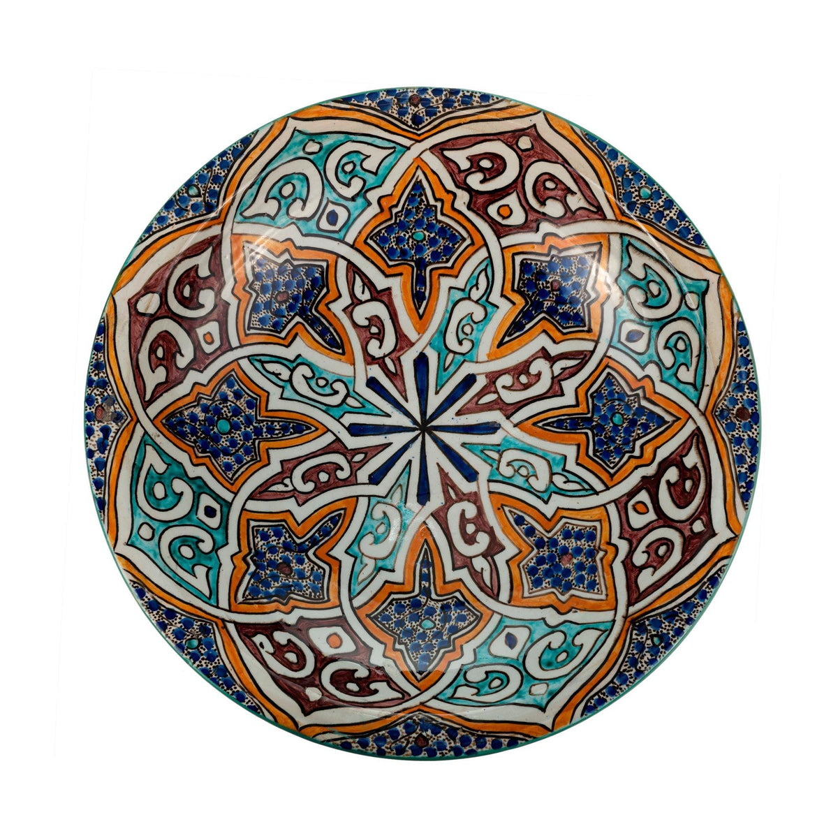 Plato marroquí cerámica de Fez kadim