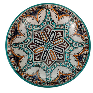 Marokkanischer Keramikteller von Fez Malek 40cm