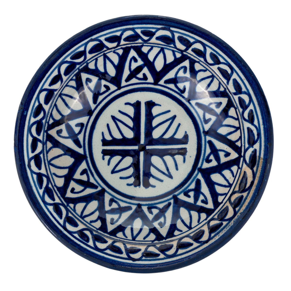 Plato marroquí de cerámica de Fes Bahaztu 18cm