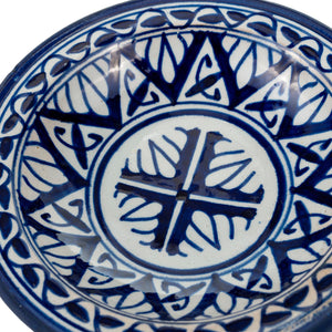Plato marroquí de cerámica de Fes Bahaztu 18cm