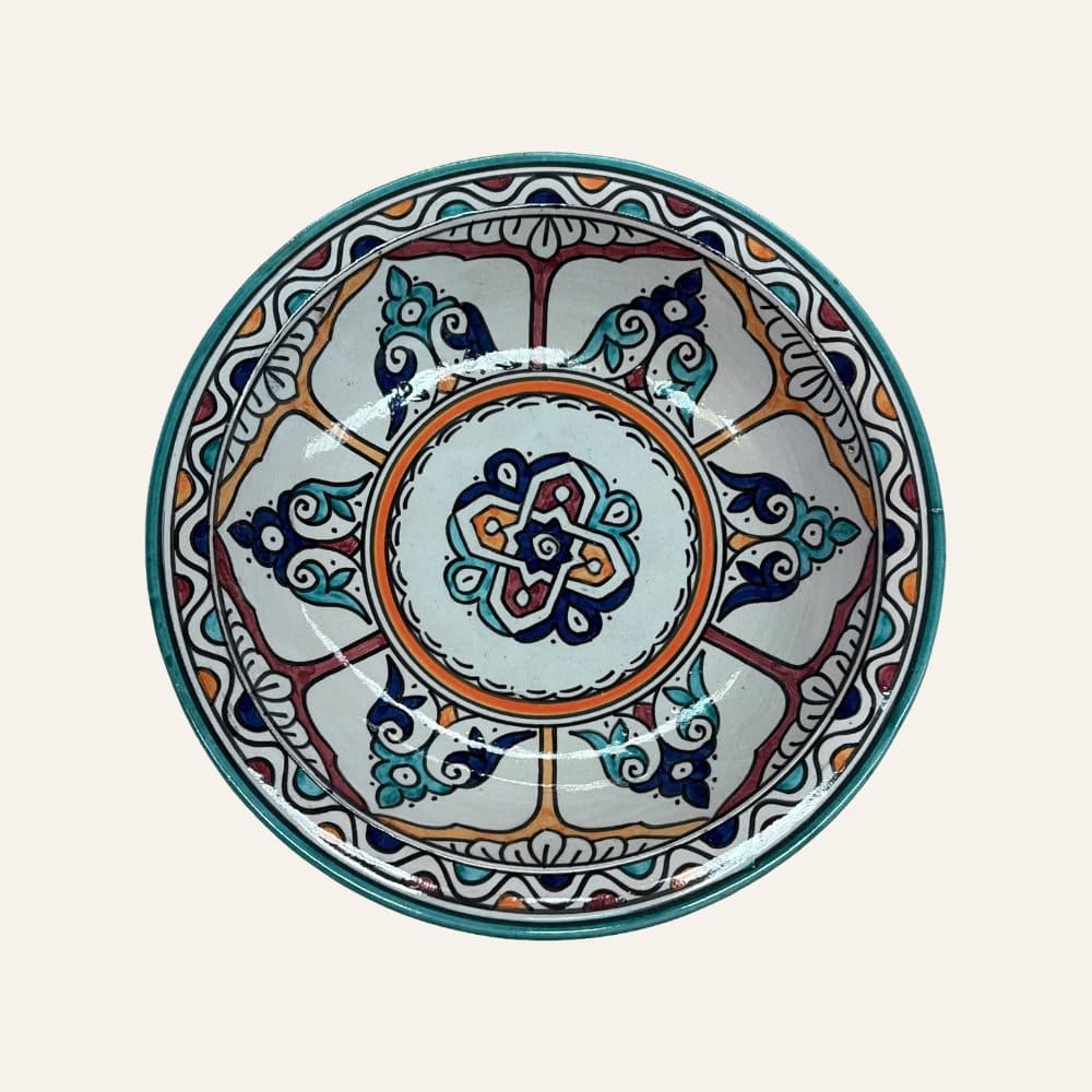Plato árabe de cerámica de Fez | 20 Modelos