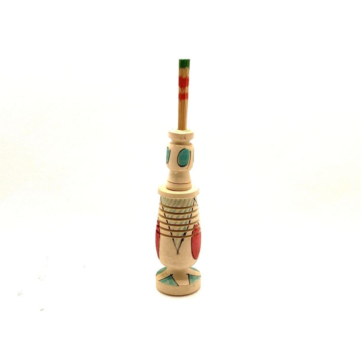 Porta khol de madera pintado colores