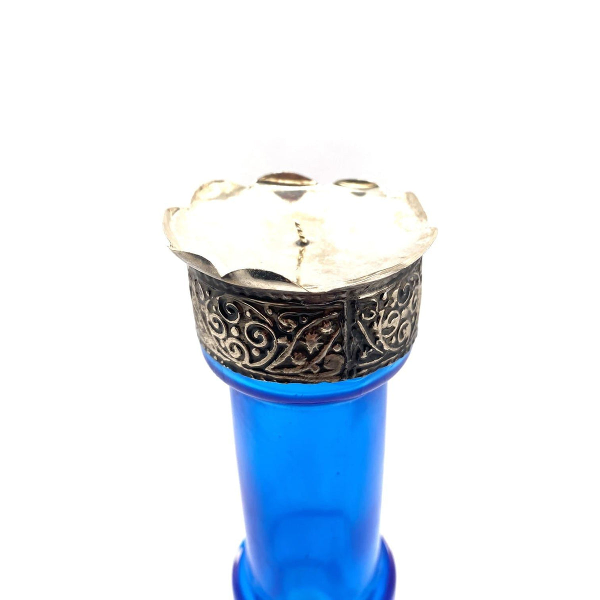 Portavelas Marroquí de Cristal y Alpaca