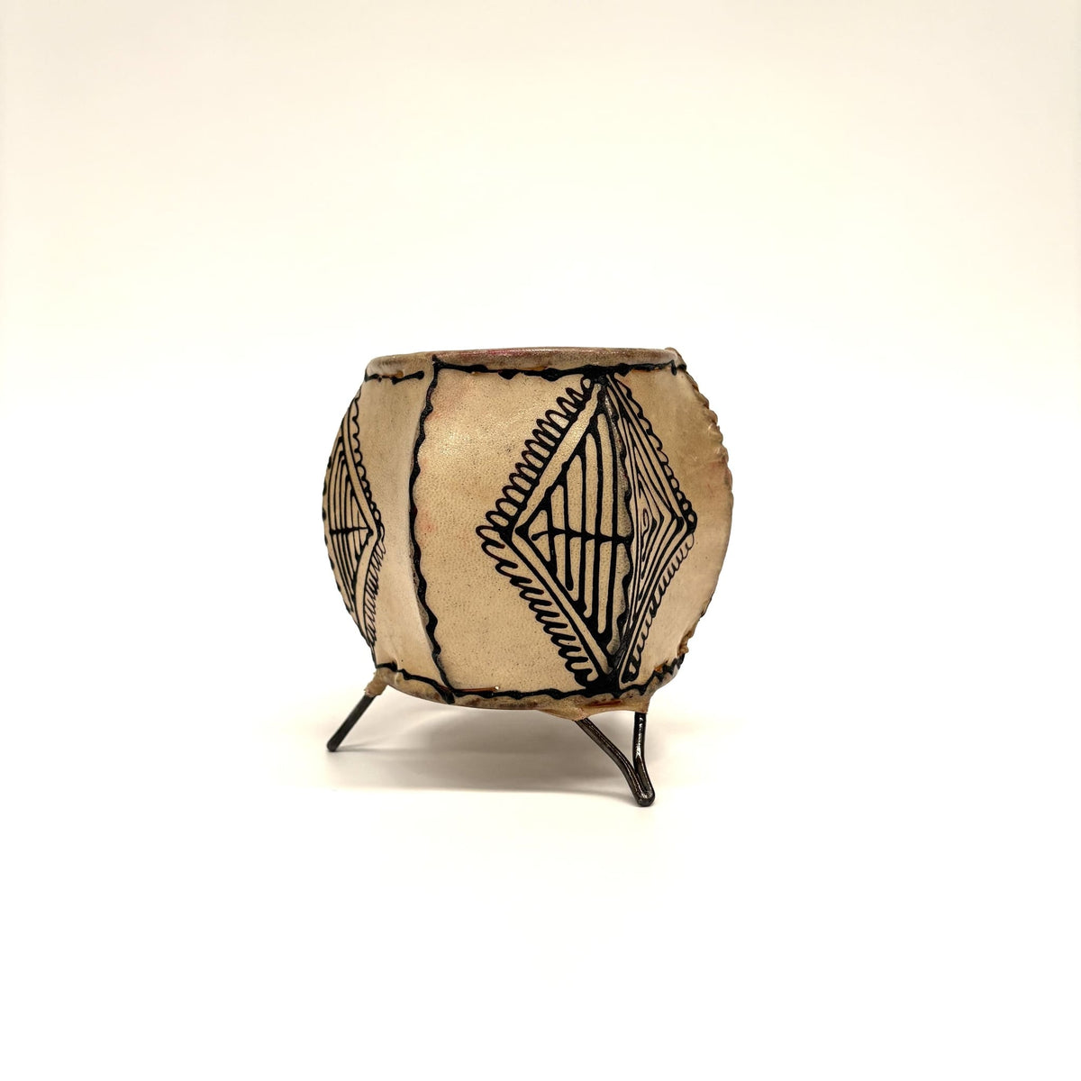 portavelas marroquí piel natural