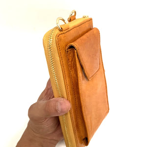 Cartera marroquí de cuero de cabra natural + Funda Móvil