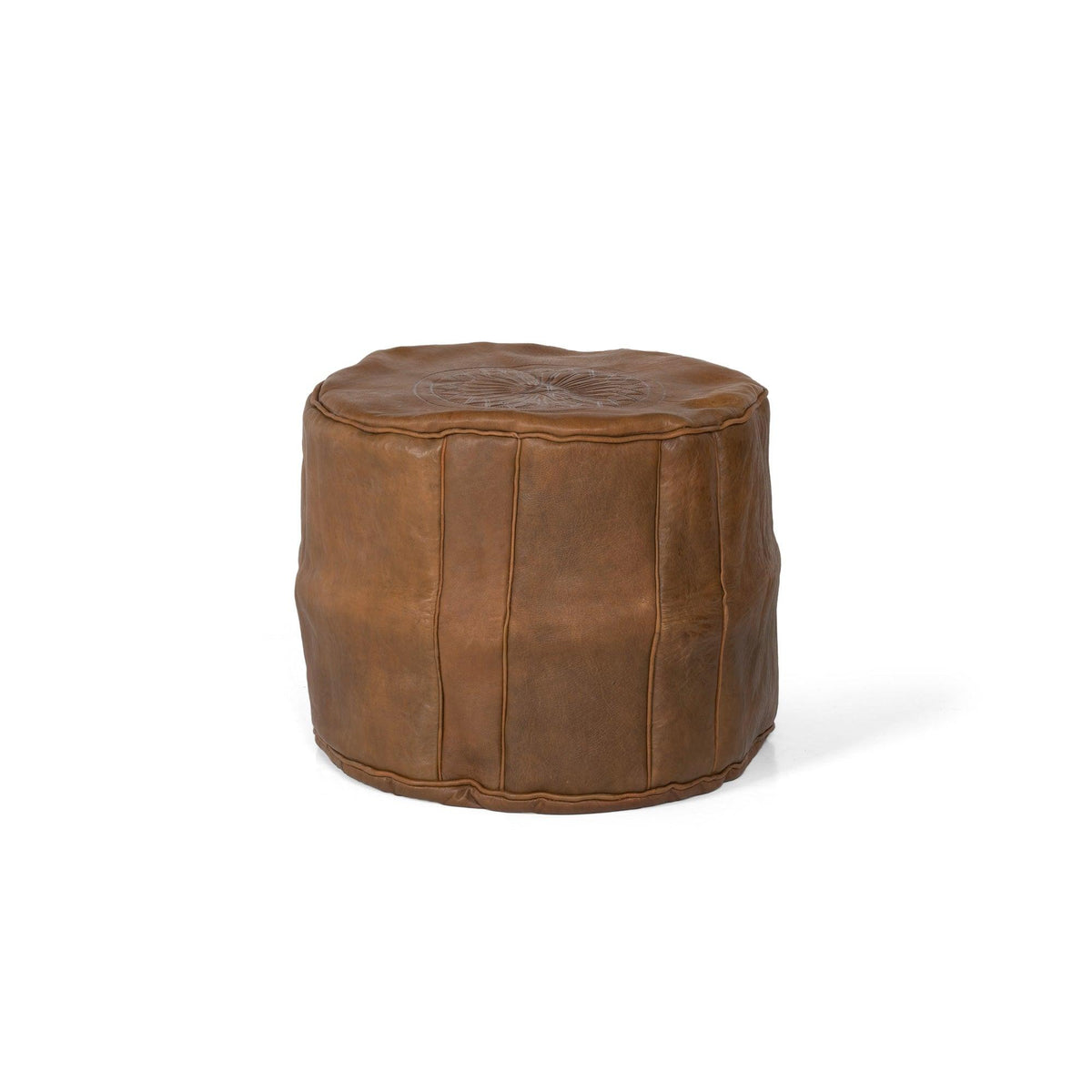 Puff árabe de cuero taburete alto
