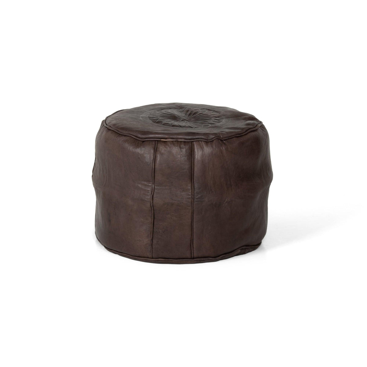 Puff árabe de cuero taburete alto