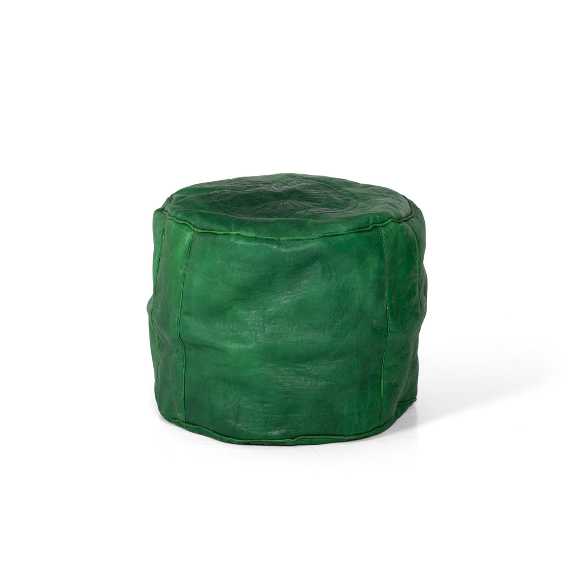 Puff árabe de cuero taburete alto