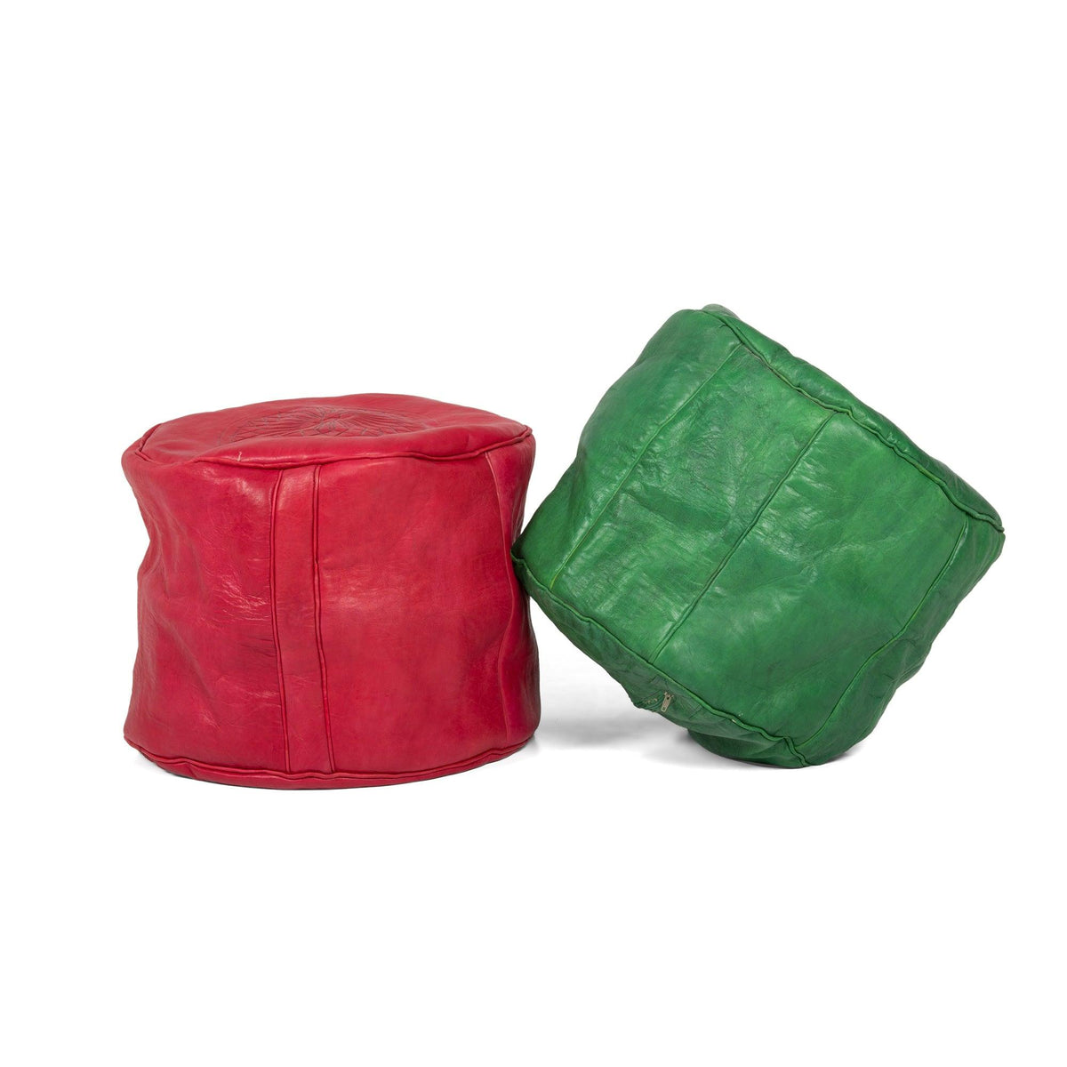 Puff árabe de cuero taburete alto