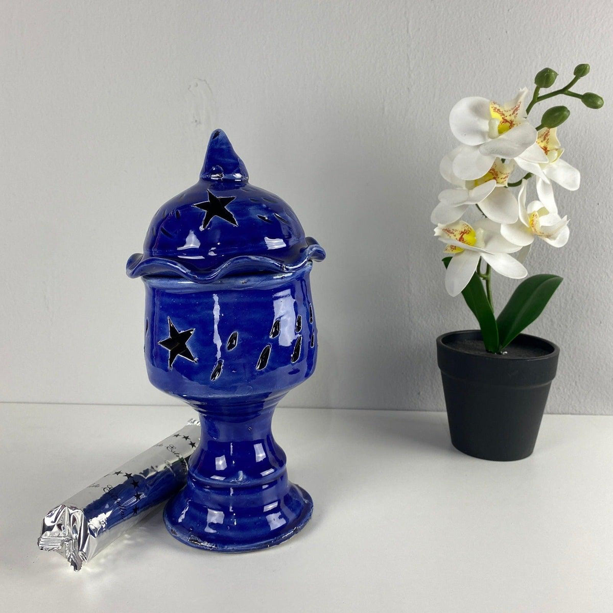 Quemador árabe de inciensos y perfumes cerámico