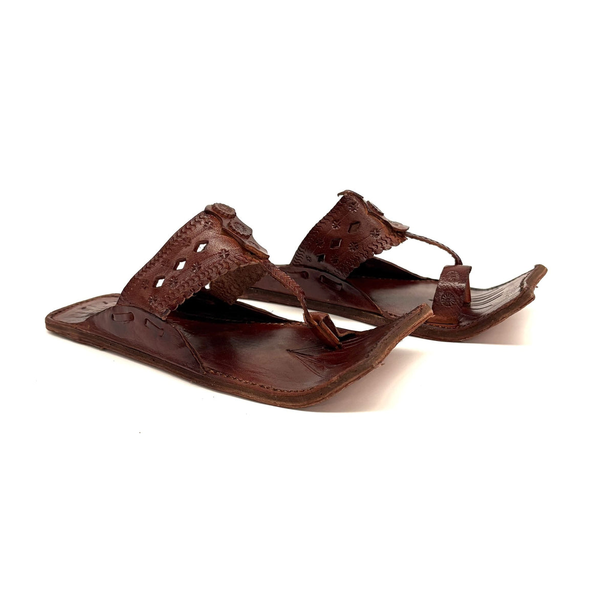 sandalia marroquí piel hombre marrón