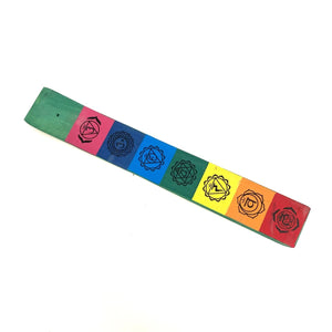 tablilla de incienso verde varitas 7 chakras