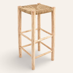 taburete artesanal madera 60cm