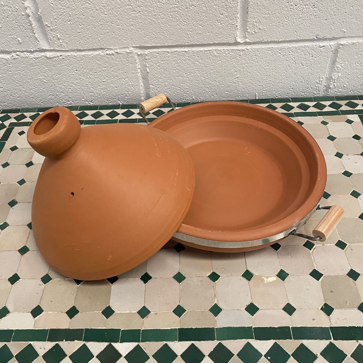 Tajine Marocchino In Ceramica Con Fondo Acciaio Inox - Ø 30 Cm, Per Cucina Sana - Foto 9