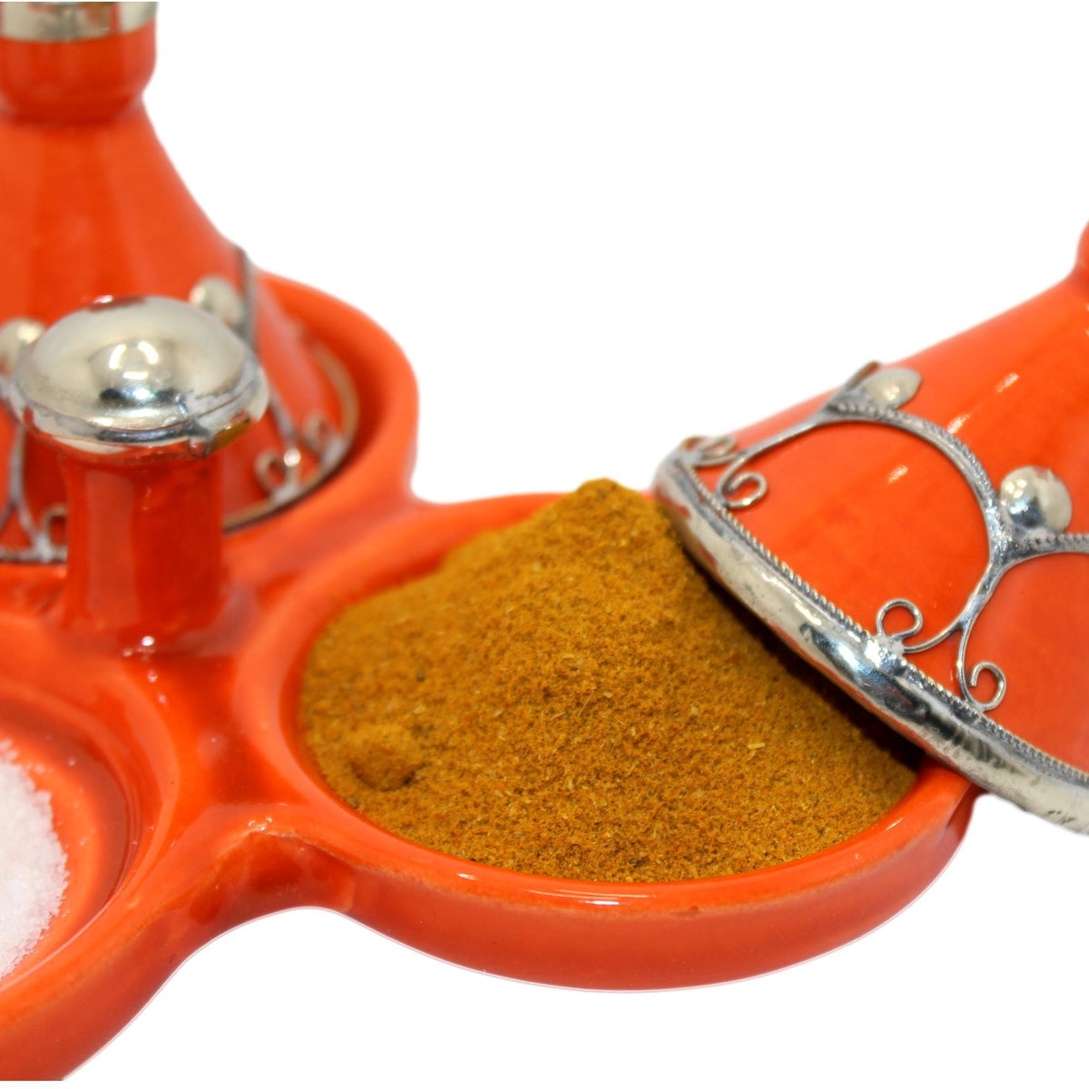 Tajín especiero árabe de cerámica triple - 4 colores