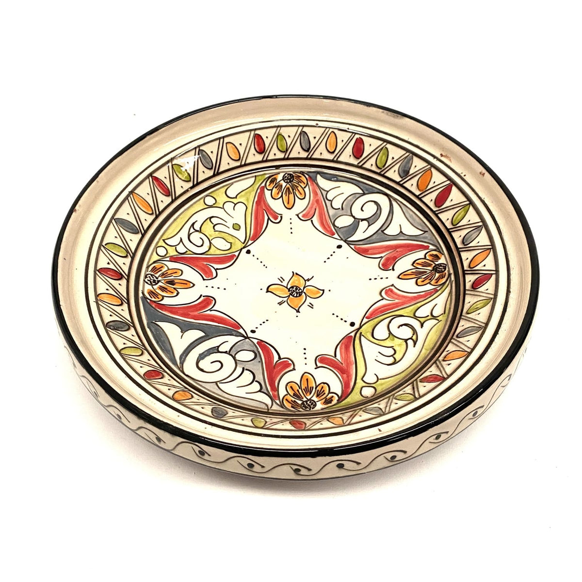 Tajín marroquí labrado blanco plato