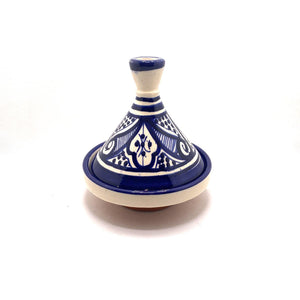 Tajín marroquí de cerámica azul 13cm