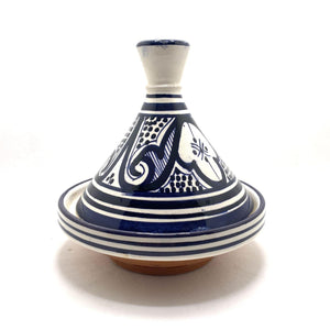 Tajín marroquí de cerámica azul marino 16cm