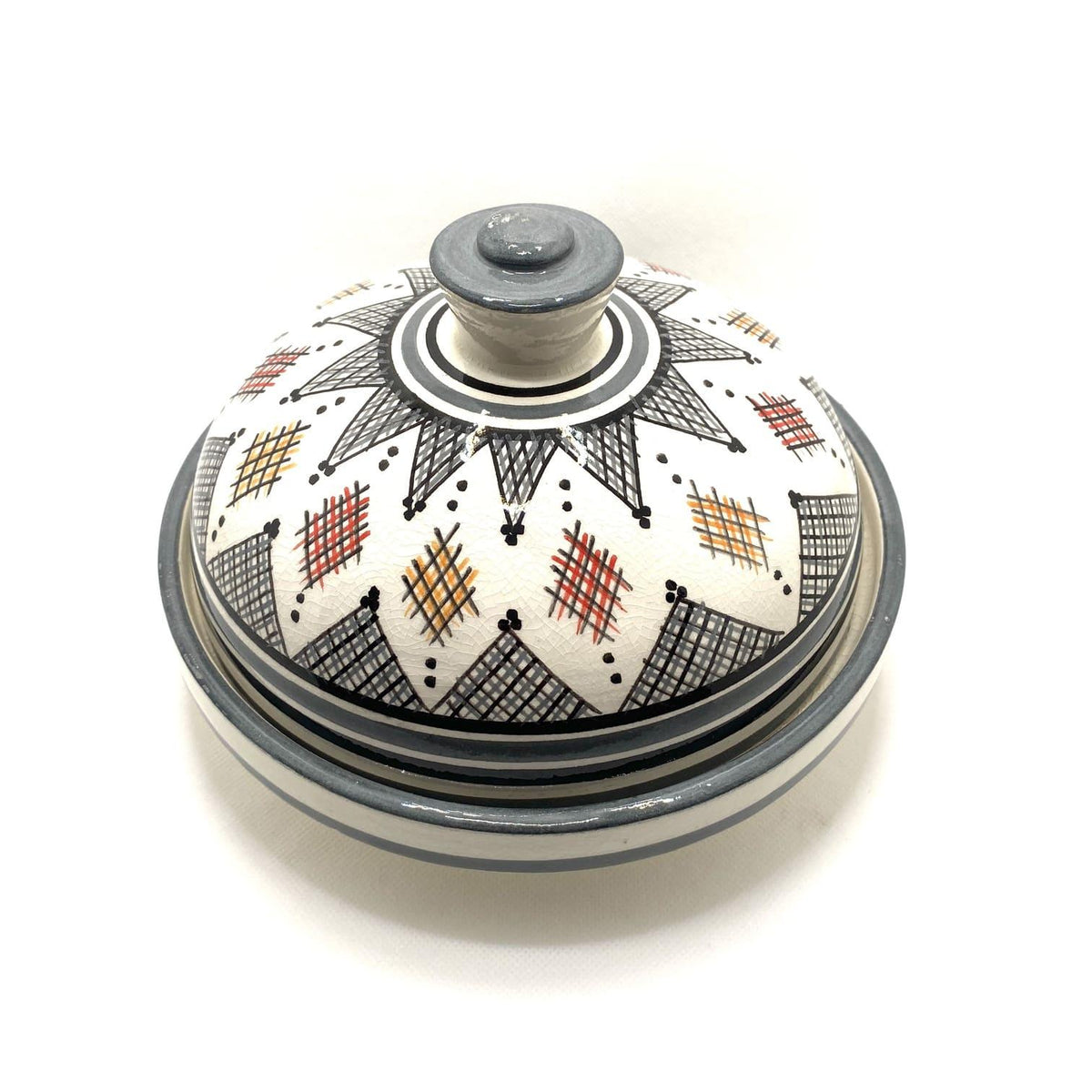Tajín marroquí de cerámica gris 20cm
