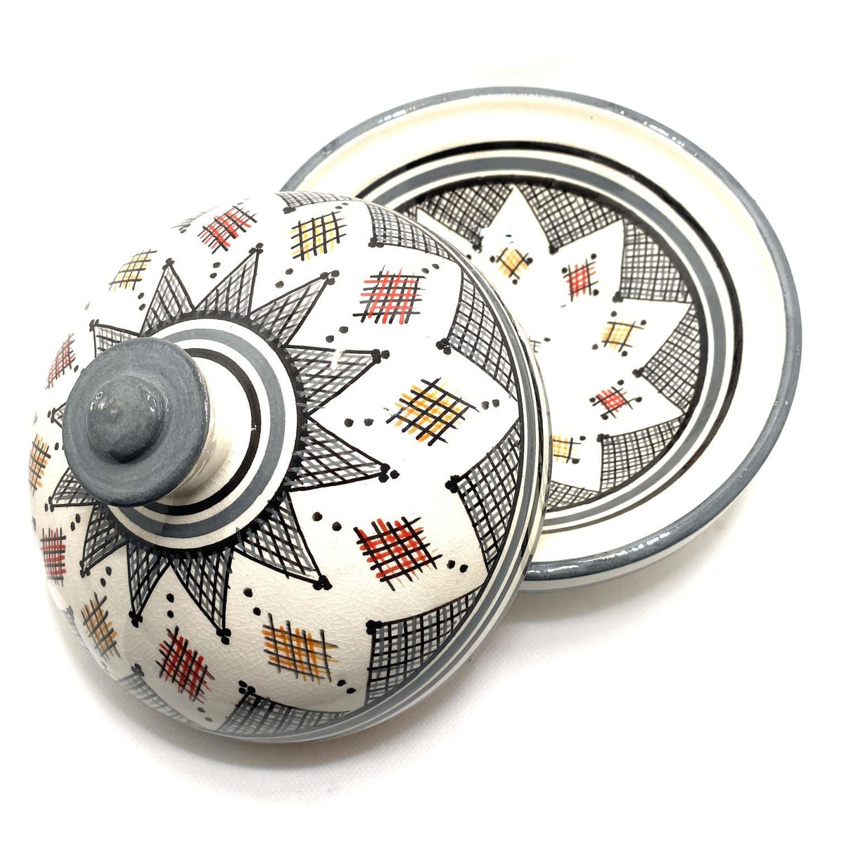 Tajín marroquí de cerámica gris 20cm