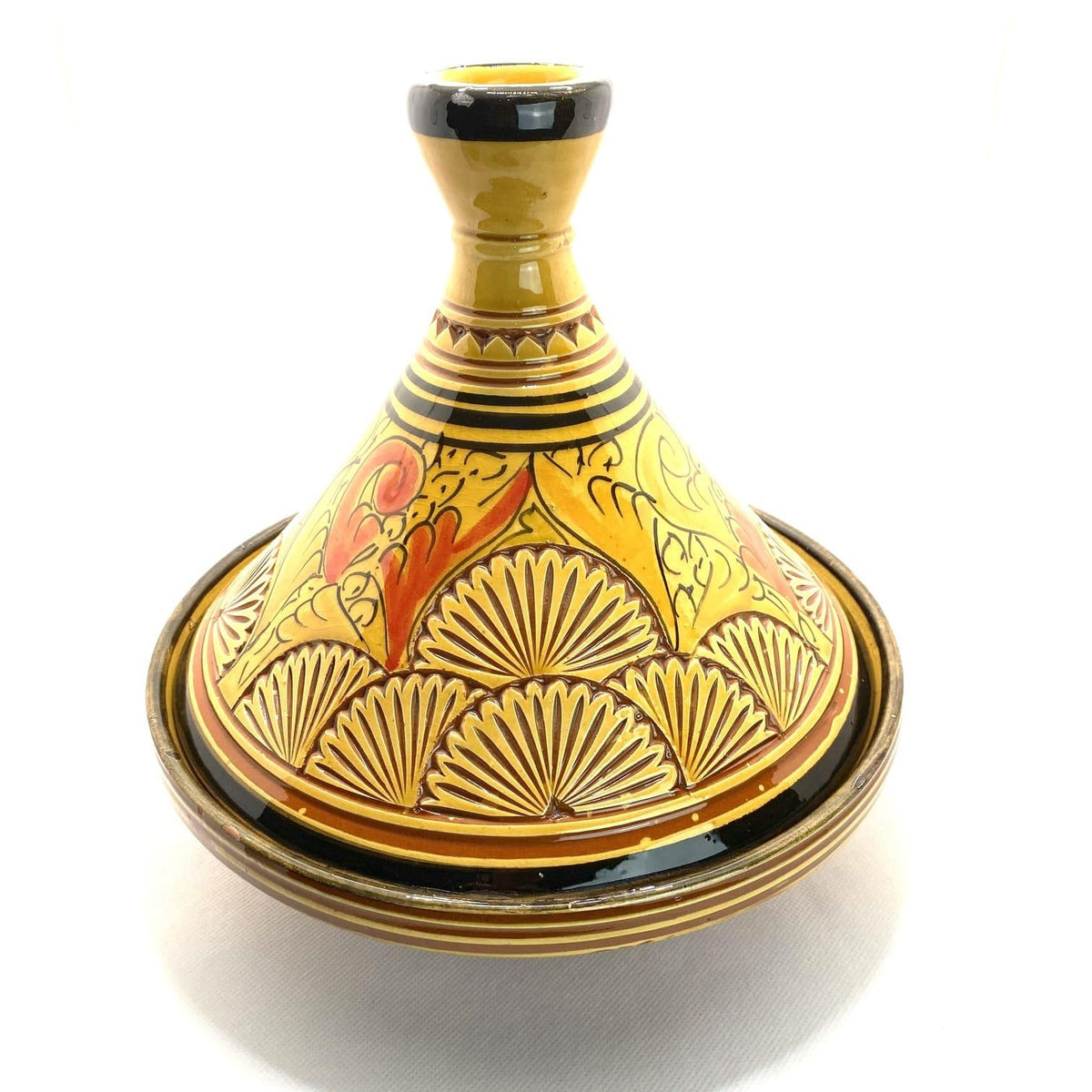 Tajín marroquí de cerámica labrado 25cm