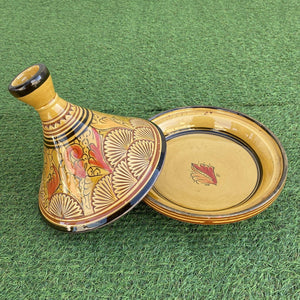 Tajín marroquí de cerámica labrado 25cm
