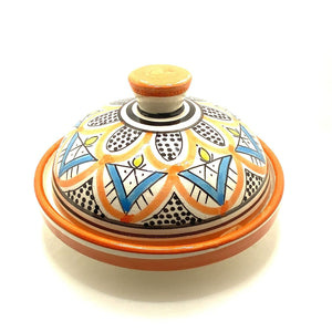 Tajín marroquí de cerámica naranja 20cm