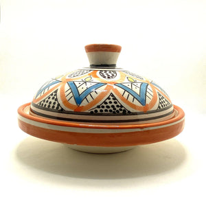 Tajín marroquí de cerámica naranja 20cm