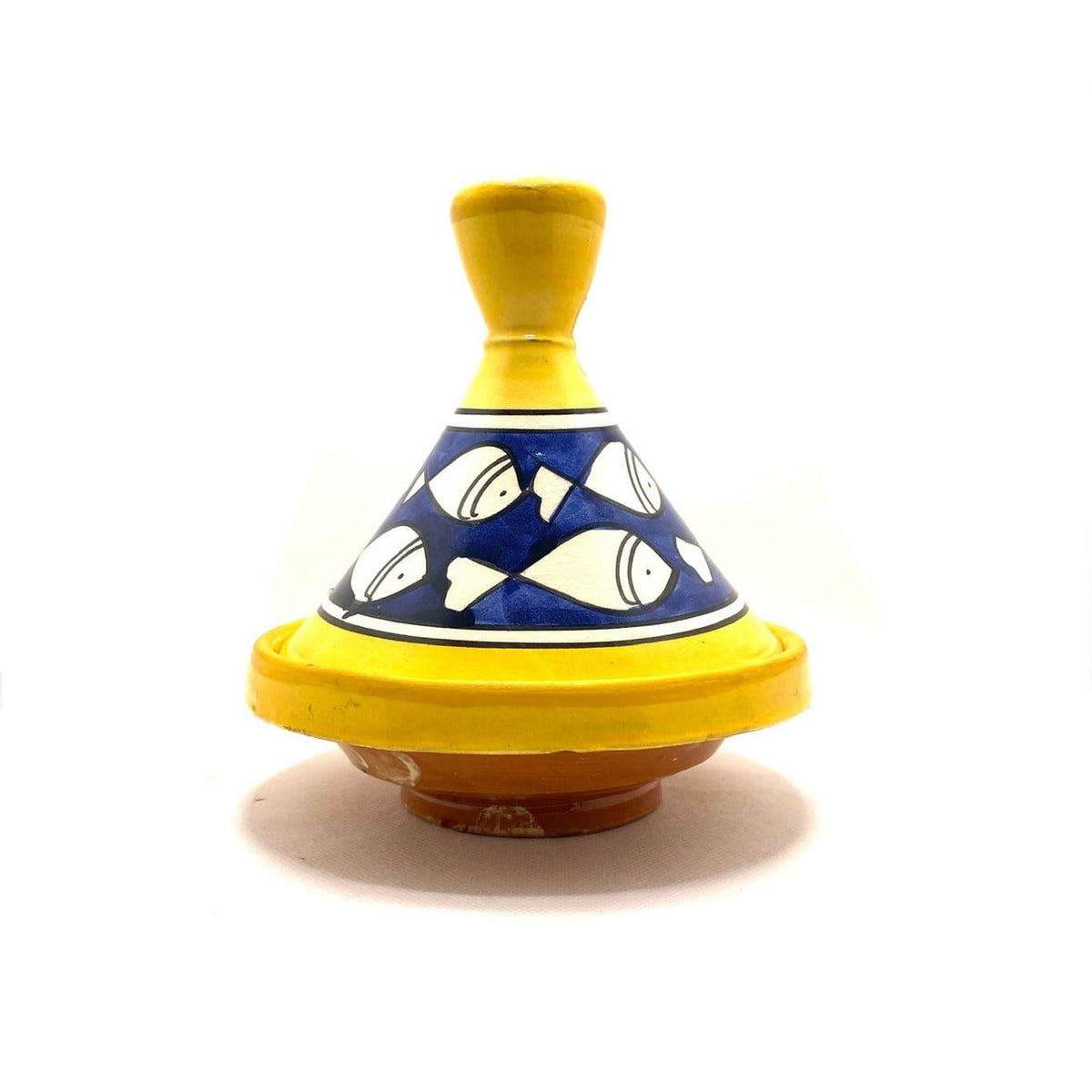 Tajín marroquí de cerámica peces