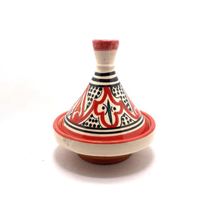 Tajín marroquí de cerámica rojo 13cm