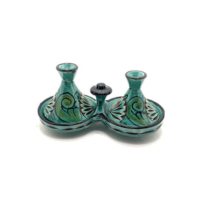 Groene dubbel gesneden Marokkaanse kruidenrek tajine