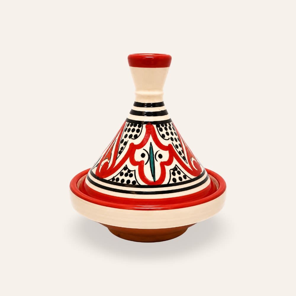 tajín marroquí rojo cerámica 13cm