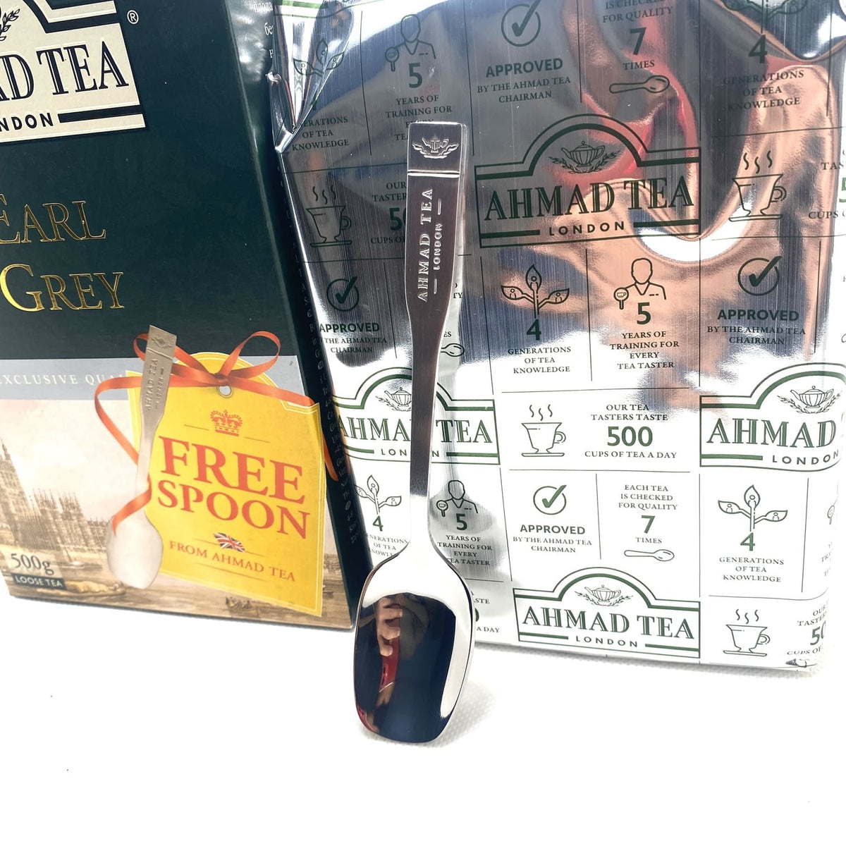 Té negro Ahmad earl grey cuchara