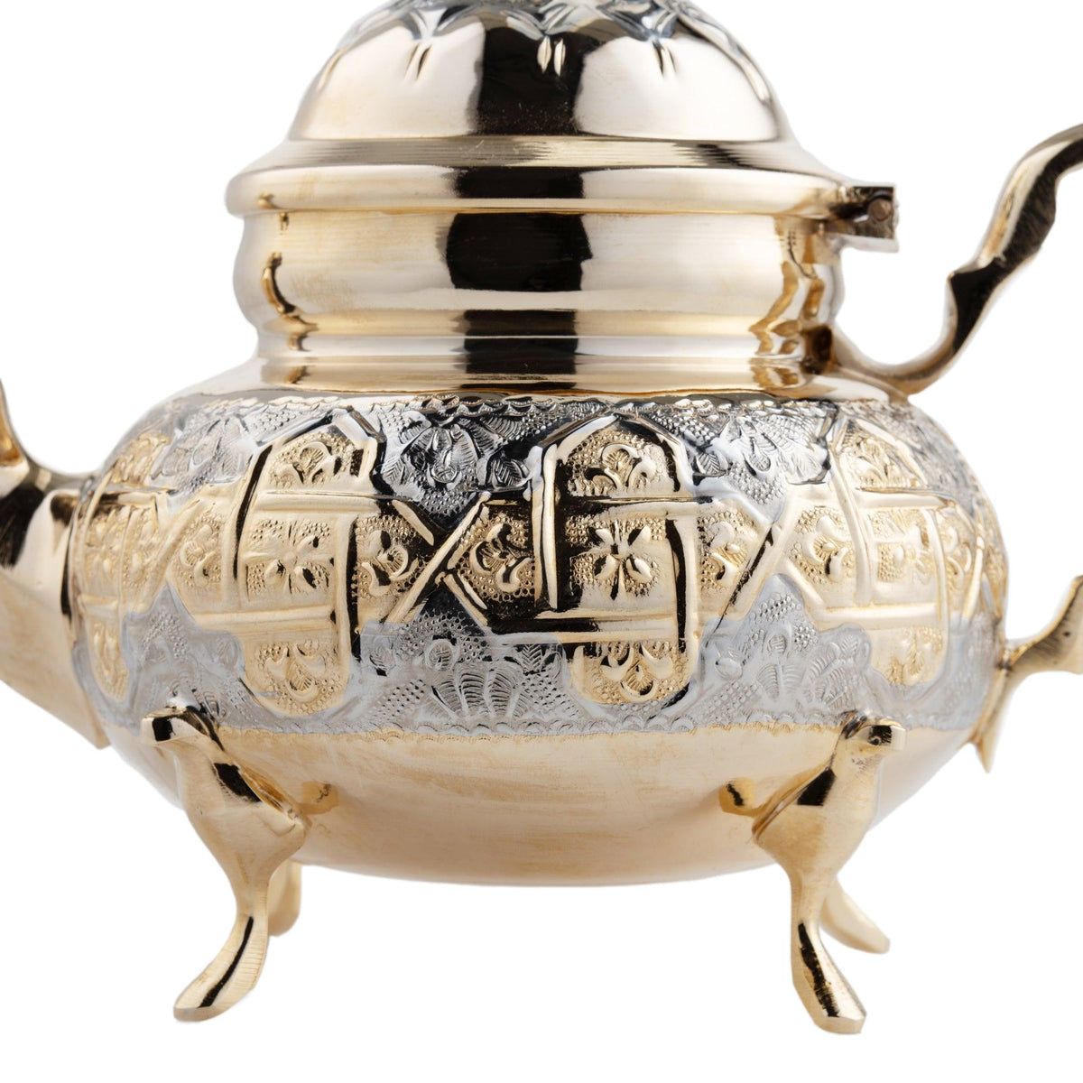 Tetera árabe de alpaca dorada Alquba 1000ml