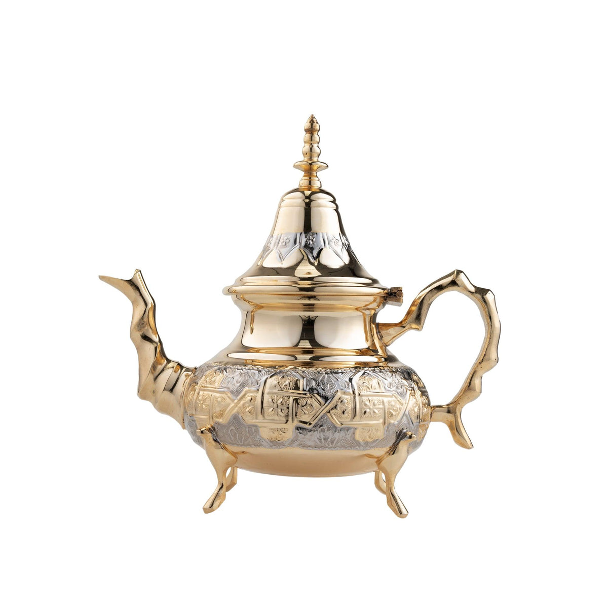 Tetera árabe de alpaca tallada Golden 1000ml