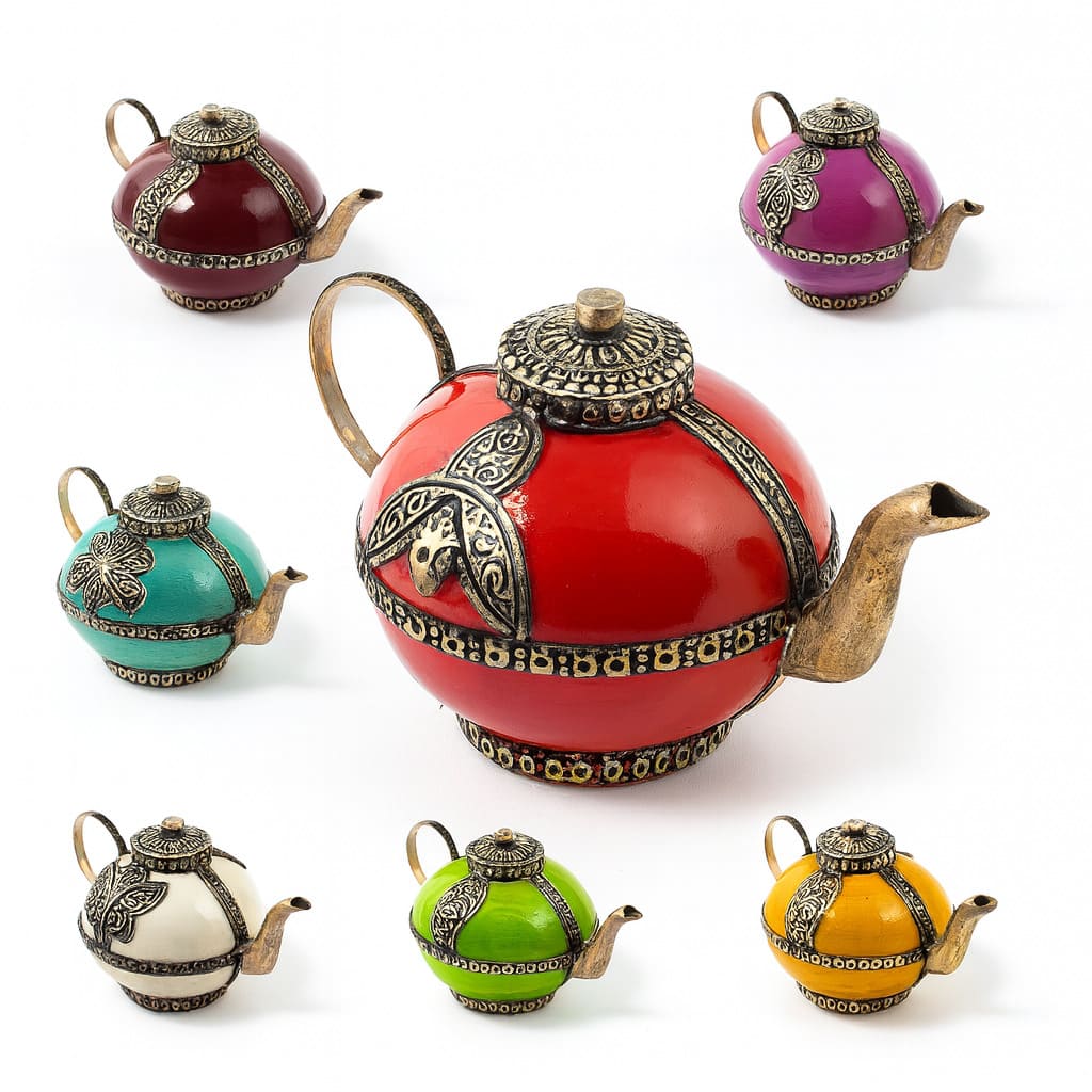 tetera cerámica color marroqui