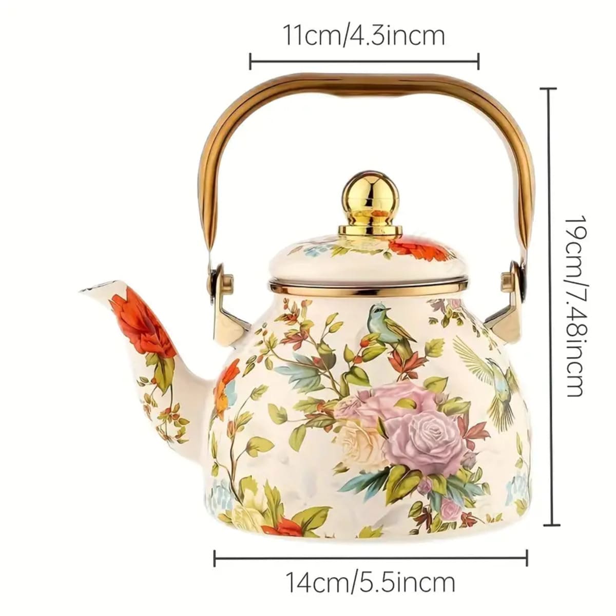 tetera grande esmalte porcelana técnica