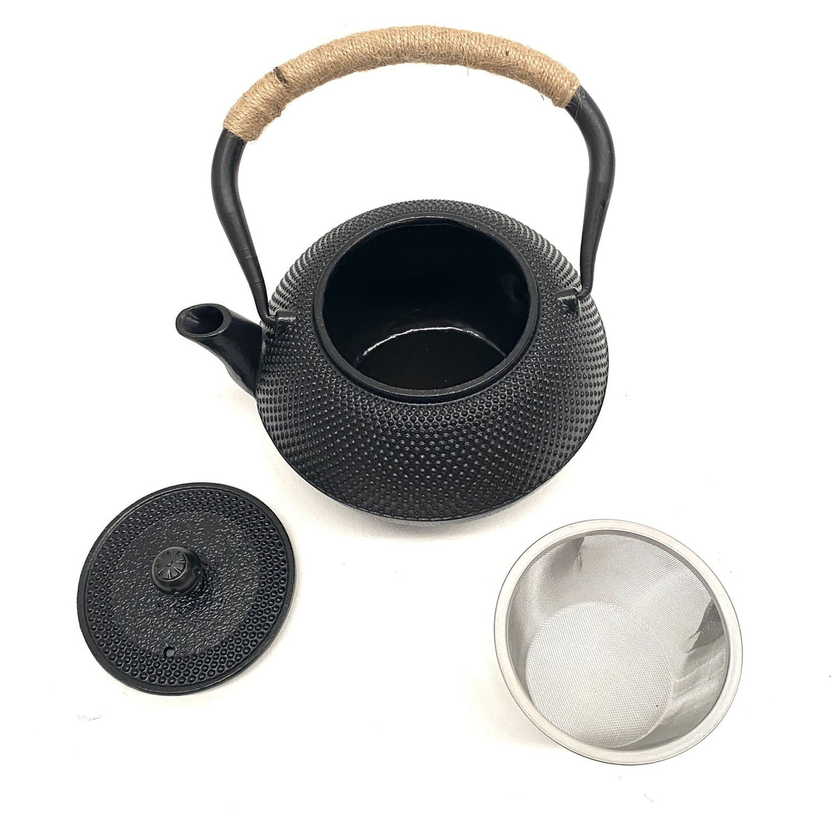 Tetera japonesa de hierro fundido negra