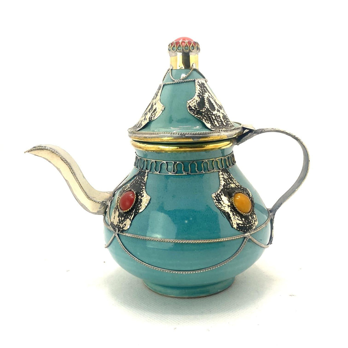 Tetera marroquí de cerámica decorativa