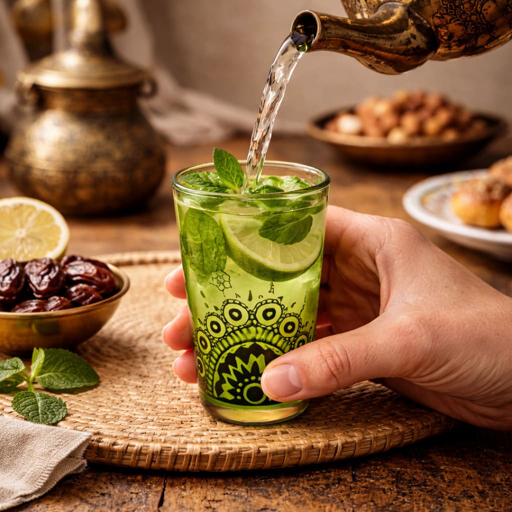 vaso de té moruno Kafi servicio